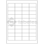 White paper self-adhesive labels 48,5x25,4 mm (40 labels), on A4 sheet, for laser and inkjet printing