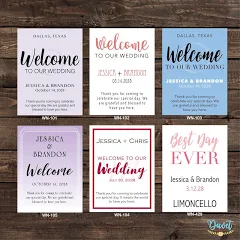 2x2.67 inch Custom Wedding Rectangle or Mini Wine Bottle Labels - hundreds of designs - change designs to any color, wording etc