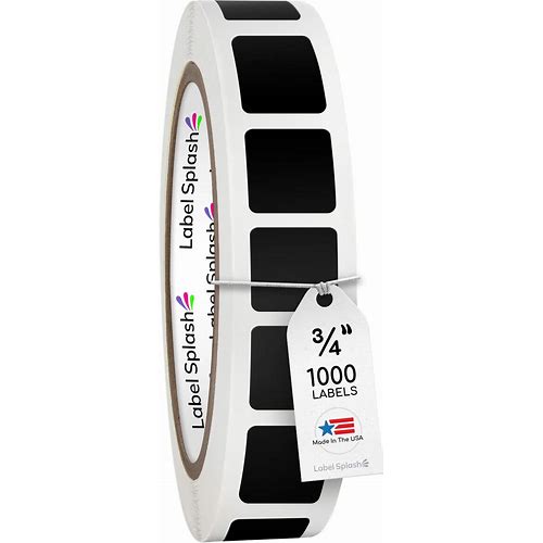 3/4 Inch Black Square Color Codi…