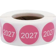 Small Year 2027 Stickers | 3/4" Round QTY 500 | Wholesale Labels | InStockLabels