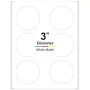 Packzon 3 Inch Round Labels for Laser & Inkjet Printers
