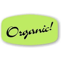 Organic! Food Store Labels 1.25 inch x .625 inch 1000 each per roll Great Quality Stickers Decals