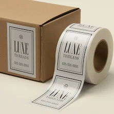 500 Custom Business Stickers and Labels - Shape: Square - Glossy Adhesive Paper