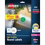 Avery Round High Visibility Labels