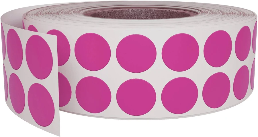 Royal Green Red Dots Stickers