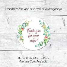 Custom Stickers, Custom Labels, Thank You Stickers, Sticker Sheet, Candle Labels, Printed Sticker, Logo Stickers, Product Labels 2 inch / Matte Paper