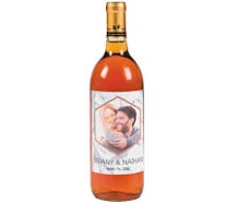 12 Pc Custom Photo White Marble Wine Bottle Labels