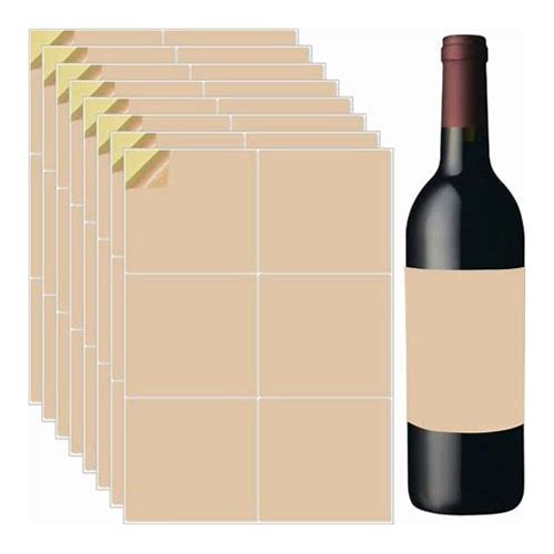 20 Sheets 120Pcs Wine Bottle Pa…