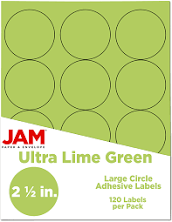 JAM Paper Round Label Sticker Seals 2.5" Diameter