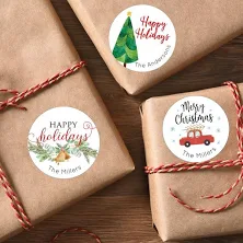 Stick 'em Up Labels | Christmas Gift Labels / Holiday Gift Stickers / Set Of 24