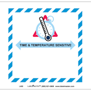 LabelMaster Labels w/ "Time & Temperature Sensitive" Print L450