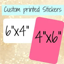 6"x4" custom Labels, custom printed stickers 6"x4" , 4"x6" custom labels, custom