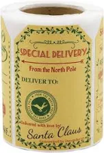 Christmas Gift Tag Stickers 200pcs Kraft Label 3*2 inches, White