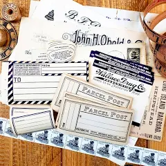 Black Shipping Labels (8 Pieces)