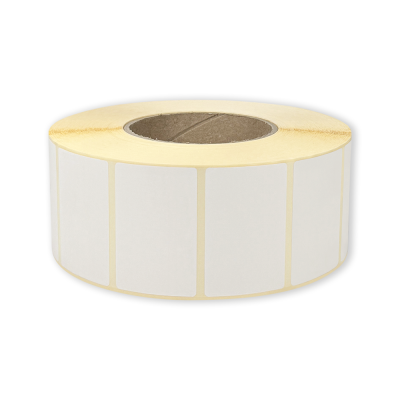 White paper self-adhesive THERMAL labels 60x39 mm, 3000 labels per roll