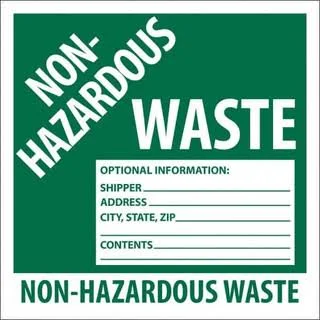 NMC Non-Hazardous Waste Self-Laminating Label