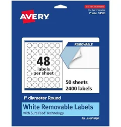 Avery Removable Round Labels