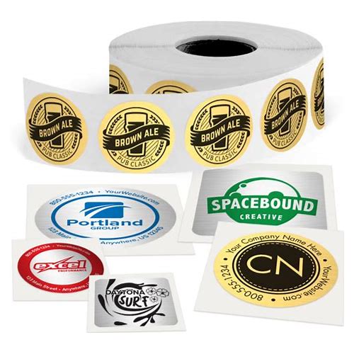 Foil Roll Labels - Metallic Stickers …