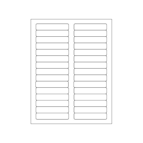 3 7/16 x 2" White Rectangle Laser Labels