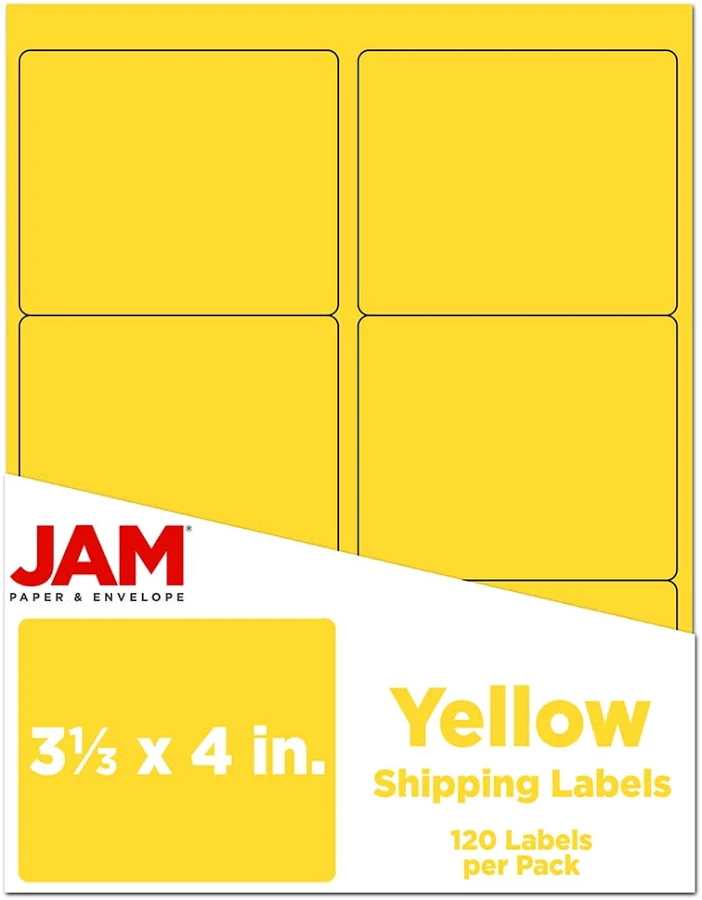JAM Paper Shipping Address Labels Large 3 1/3 x 4