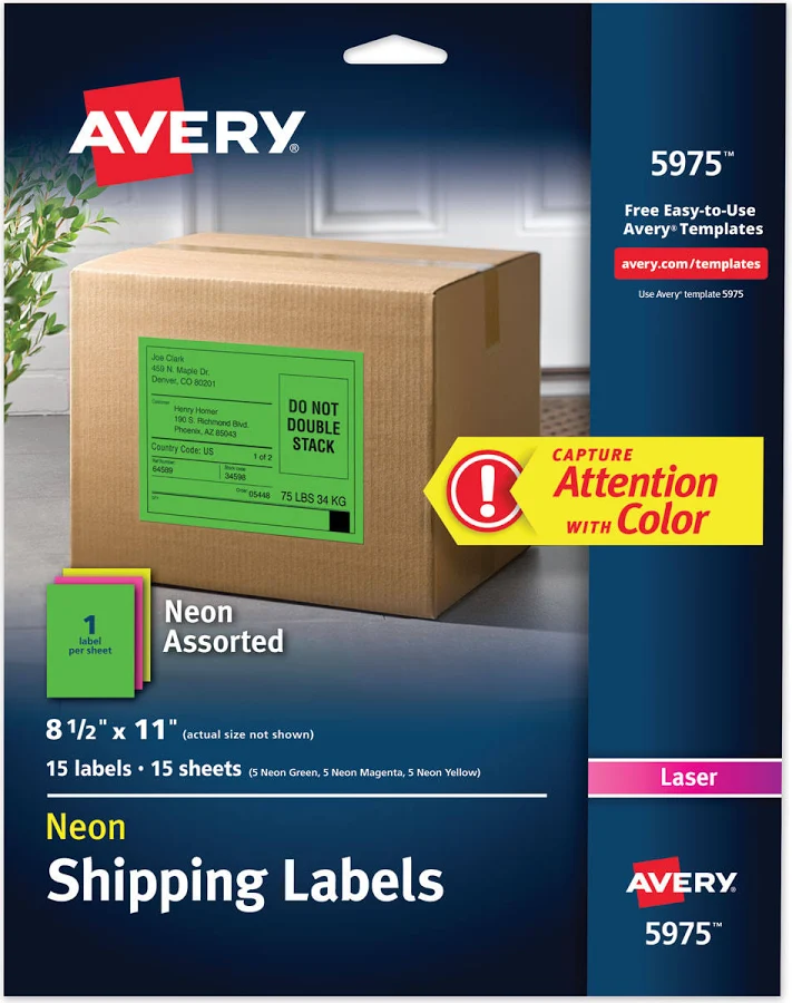 Avery High Visibility Laser Labels