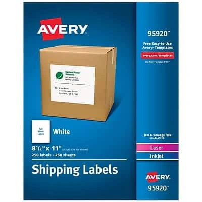 Avery Laser/Inkjet Shipping Labels