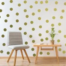 Gold Circle Wall Stickers - 2 Inch Round Dot Labels 4