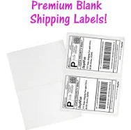 Usa Premium Self Adhesive Shipping Labels 8.5x11 Half Sheet Mailing