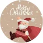Personalized Christmas Round Circle Gift Sticker Labels