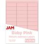 Jam Paper Baby Pink Mailing Address Labels