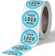 Melgoranmi Custom Stickers Label Rolls, Build Your Own Stickers/Labels Any Design Premium Gloss BOPP Custom Sticker, Personalized Stickers for