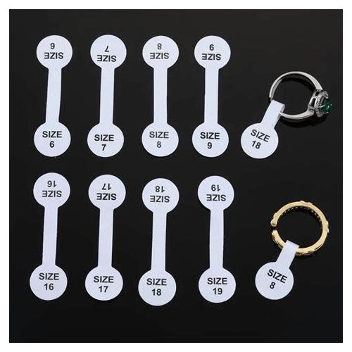 50Pcs Ring Size Printed Tags Sel…