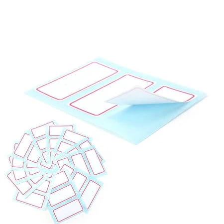 12sheets self adhesive label Blank note label Bar sticky writable name stickers, White