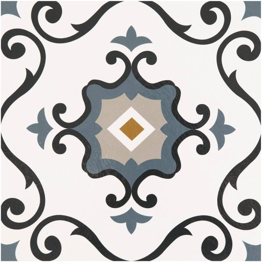Achim Retro Slate Self-Adhesive Vinyl Floor Tile