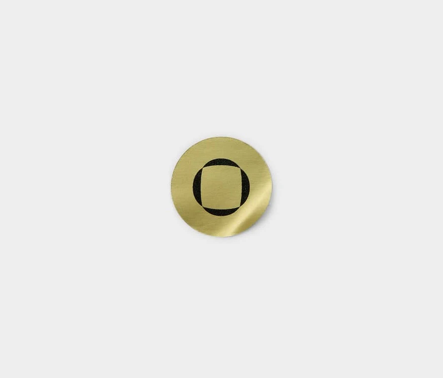 MOO | Metallic Stickers | Sheet | 1" x 1" | Round | Gold
