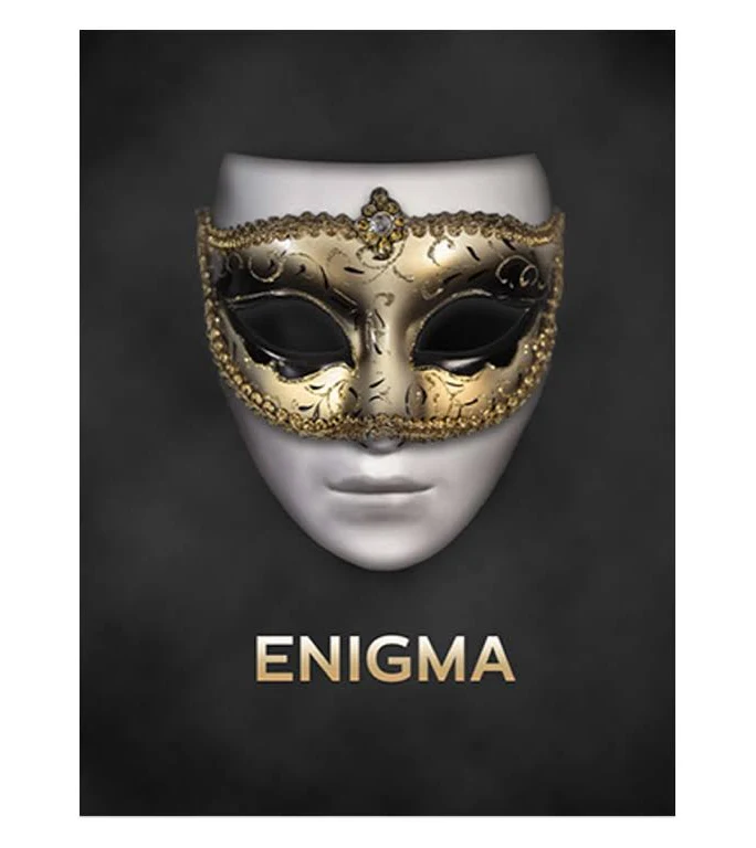 ENIGMA Blended Red Rose or White Wine Bottle Labels Pack of 30 Black 'GOLD MASK' Design Self-Adhesive Easy Peel