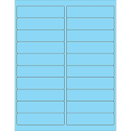 Tape Logic 4 x 1" Fluorescent Pastel Blue Rectangle Laser Labels LL177BE