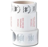 Seton Custom Durable Quick-Ship Roll Form Labels 2-1/2W x 1-1/4H Oval