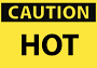 MSC Industrial | AccuformNMC Hazardous Material Label | "Caution - Hot", Rectangle, 5" Wide, 3" High - Removable Adhesive, Vinyl | Part #MSCC35AP