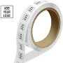 Custom 3/4 x 1 3/4 Inch Roll of Rectangle Labels - Tear Resistant with High Gloss Film Layer - Clear - 125 Pack