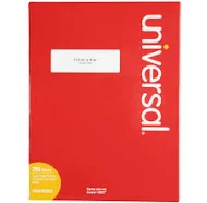 Universal White Labels Inkjet/Laser Printers 1.33 x 4 UNV80106