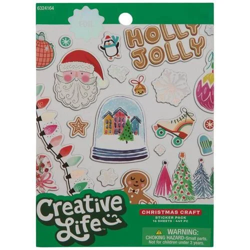 Jolly Christmas Foil Stickers