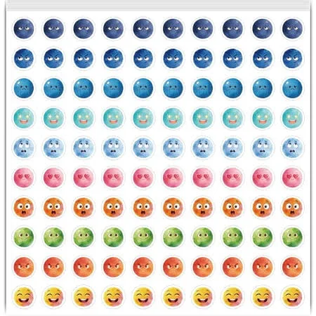5 Sheets PVC Paper Stickers Self-adhesion Mood 160x160mm