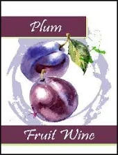 Plum Fruit Wine Labels