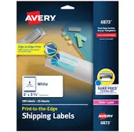Avery Vibrant Laser Color-Print Labels w Sure Feed 6873
