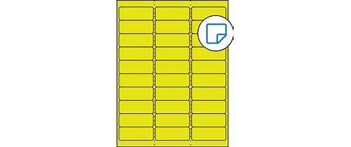 2.625 X 1 Fluorescent Yellow Rect…