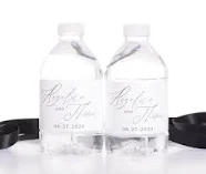 Romantic Script | Water Bottle Labels Pack of 30 labels