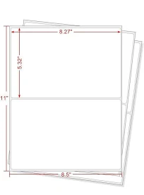 Half Sheet Self Adhesive Shipping Labels For Laser & Inkjet Printer