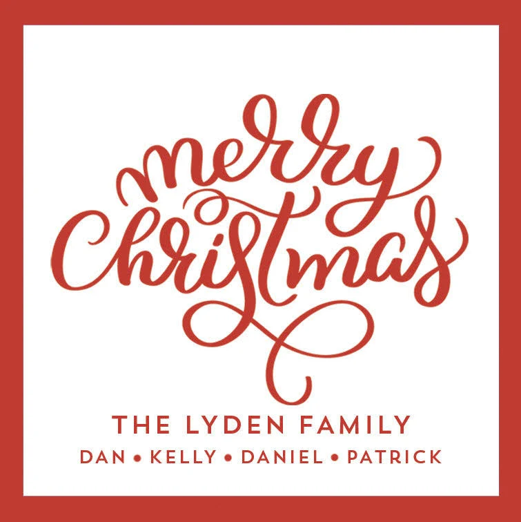 Merry Christmas Script Gift Sticker Set of 24