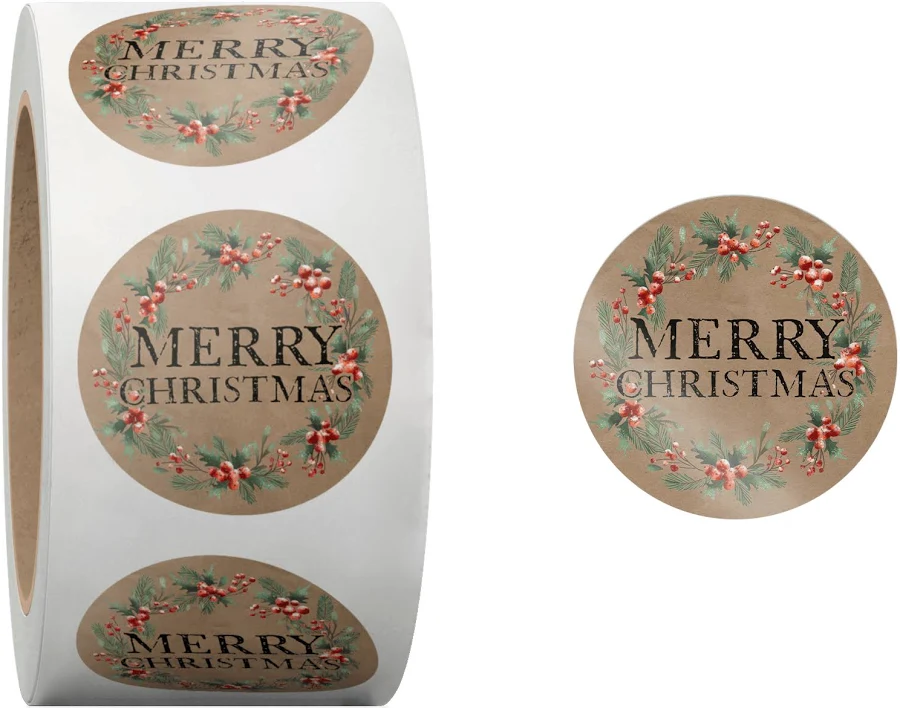 Christmas Wreath Holiday Stickers